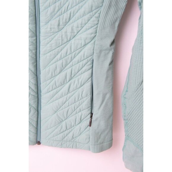 Athleta Sz S Quilted Lightweight Jacket Women Full Zip Mint Green - Picture 3 of 12